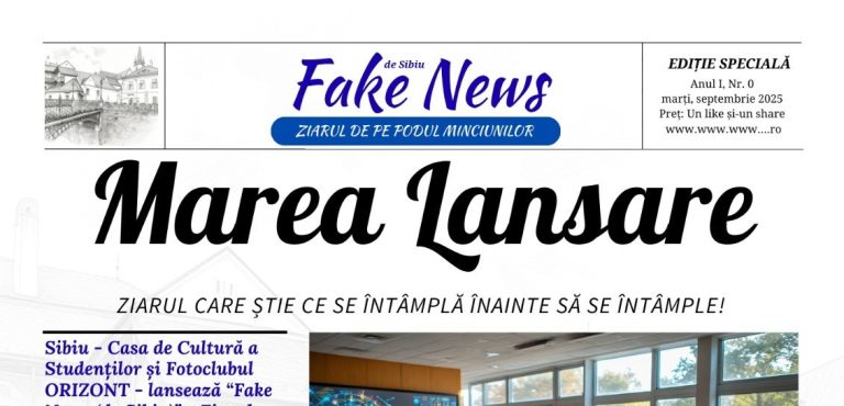„Fake News de Sibiu” la Casa de Cultură a Studenților