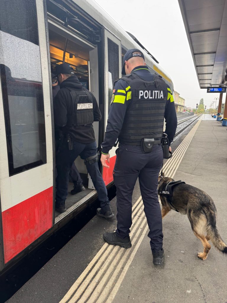 VIDEO: Descindere masivă în gara din Sibiu! Zeci de polițiști, jandarmi și câini de serviciu au luat zona cu asalt