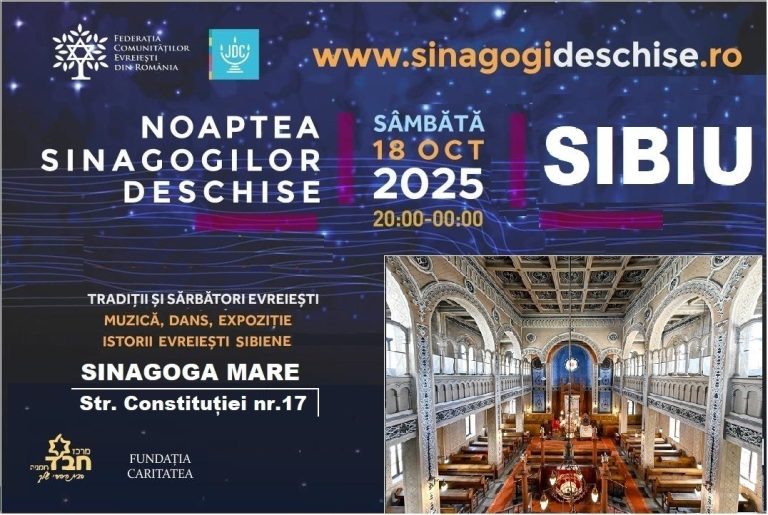 ,,Noaptea Sinagogilor Deschise”, la Sibiu