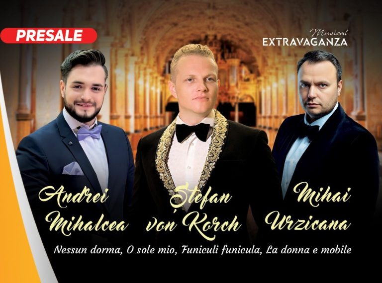 DUELUL TENORILOR – concert în premieră cu tenorii Ştefan von Korch, Andrei Mihalcea şi Mihai Urzicana pe 17 noiembrie la Centrul Cultural Ion Besoiu