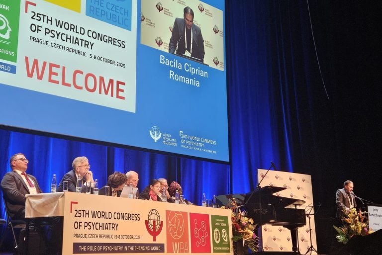 Conf. univ. dr Ciprian Băcilă, la Congresul Mondial de Psihiatrie de la Praga: „În România este nevoie de asistență paliativă în Psihiatrie și de psihiatri care să facă parte din echipa care tratează pacienții în stadiu terminal”