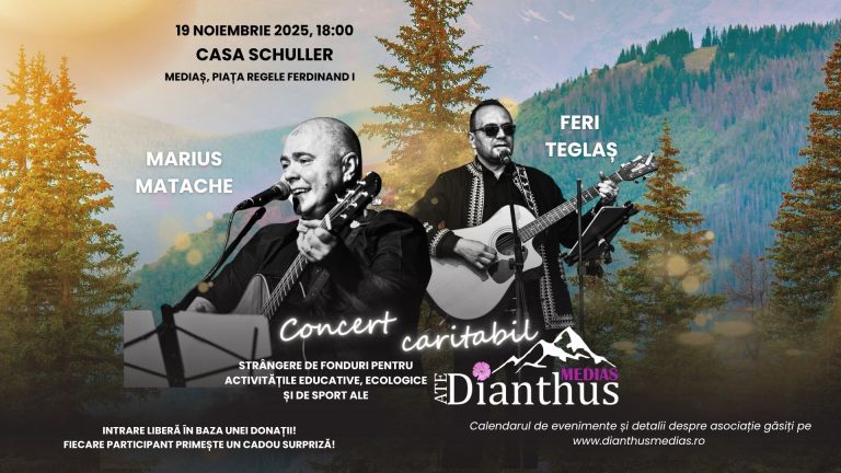 Restart pentru Asociația Dianthus Mediaș. Proiecte pentru viitor și concert caritabil Marius Matache și Feri Teglaș