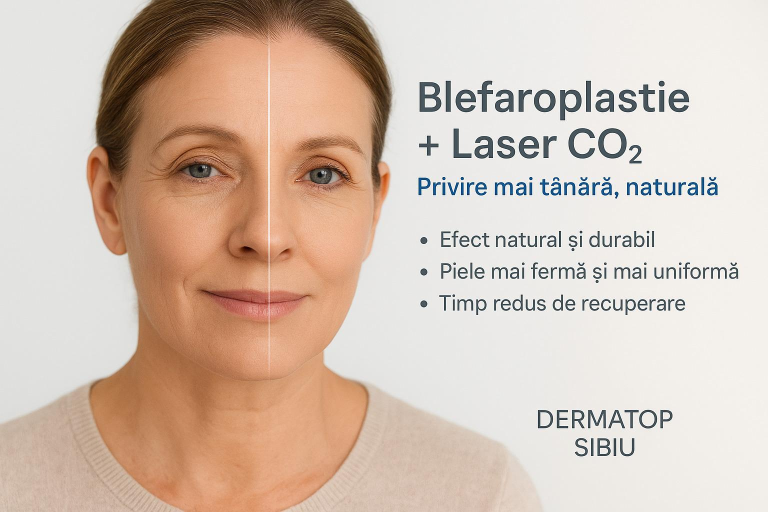 Blefaroplastia și laserul CO₂ – abordare modernă pentru rejuvenarea zonei perioculare la Clinica Dermatop Sibiu