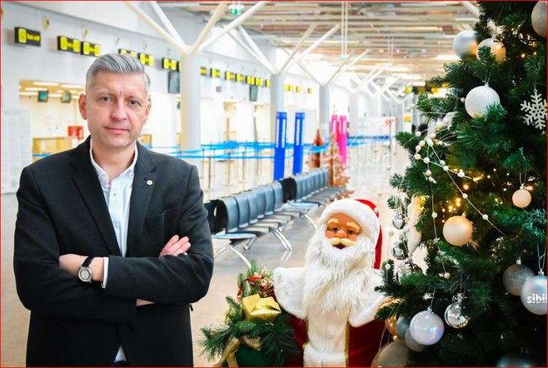 Mesaj de sărbători. Aeroportul Internațional Sibiu
