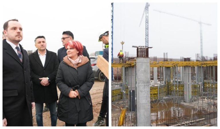 Rogobete, în vizită la Craiova, pe șantierului primului Spital Regional de Urgență din România. Investiția se ridică la 3,6 miliarde de lei