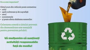 RAR. Colectare ulei uzat în atelierele de reparații și în centrele de dezmembrări