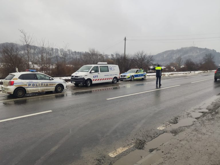 Acțiune de amploare a polițiștilor pe DN 7