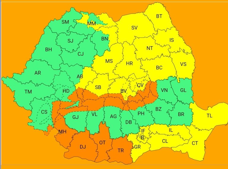 ULTIMA ORĂ/FOTO: Cod Portocaliu de vreme extremă în județul Sibiu