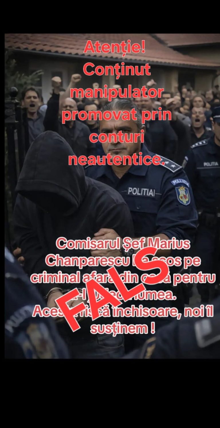 FOTO: Cum să crezi că un „criminal” e judecat de oameni? Fake news grosolan demontat de Poliția Română