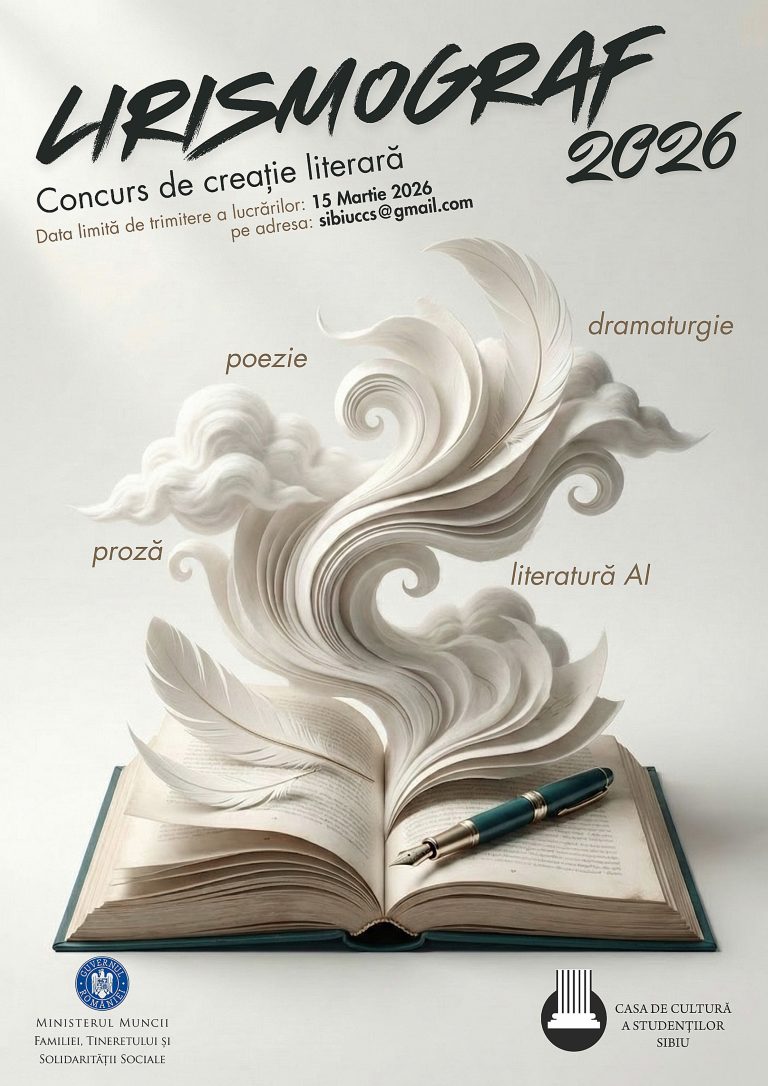 Concursul Național de Creație Literară „Lirismograf” îndeamnă tineri creatori să colaboreze și cu AI