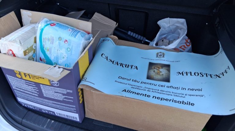 FOTO: „Cămăruța Milosteniei” pentru nevoiașii din județul Sibiu