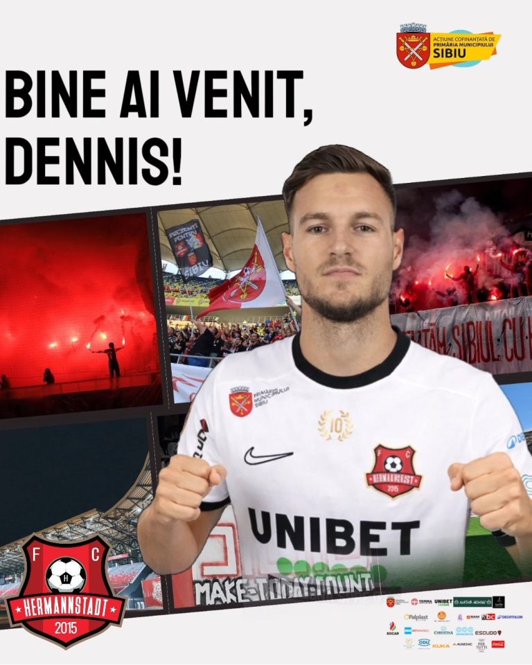 FC Hermannstadt l-a adus, sub formă de împrumut, pe Dennis Politic