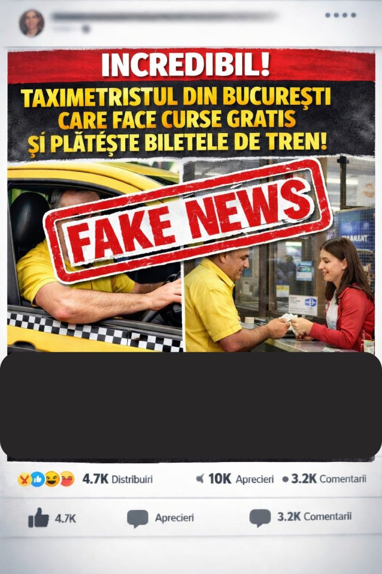 Ce ușor sunt prostiți românii pe Facebook. Exemplul „taximetristului” care dă bani nevoiașilor și face curse gratis