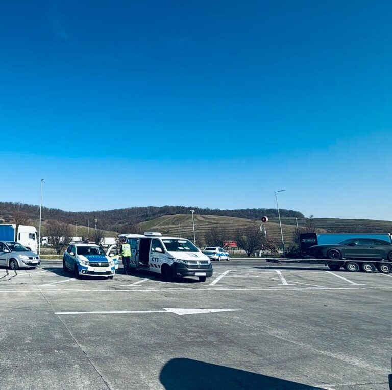 FOTO: Transport ilegal descoperit pe A1: amendă de 10.000 lei și mașină trasă pe dreapta pentru 6 luni