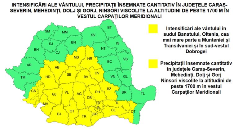 Primăvara, pusă pe pauză: vijelii, descărcări electrice și ninsori la munte. Și Sibiul este vizat