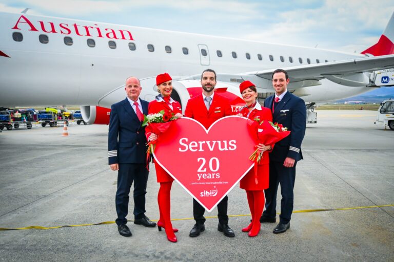 FOTO – Ruta Sibiu – Viena scrie istorie: 20 de ani de zboruri, 600.000 de destine