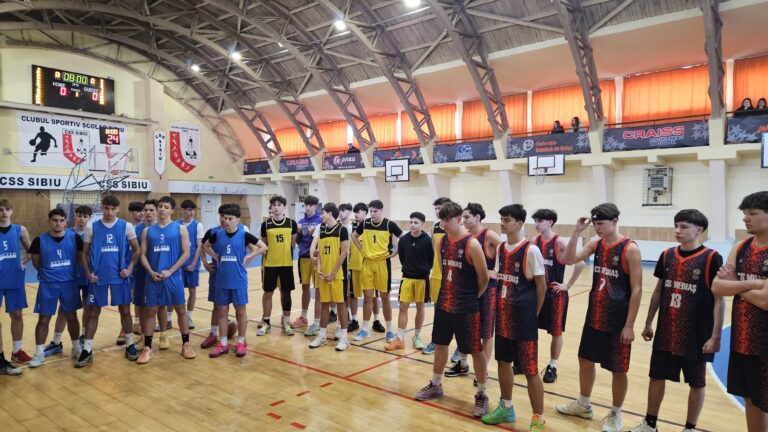 Spectacol sub panou la Sibiu: Colegiul „Brukenthal” câștigă faza județeană a baschetului liceal