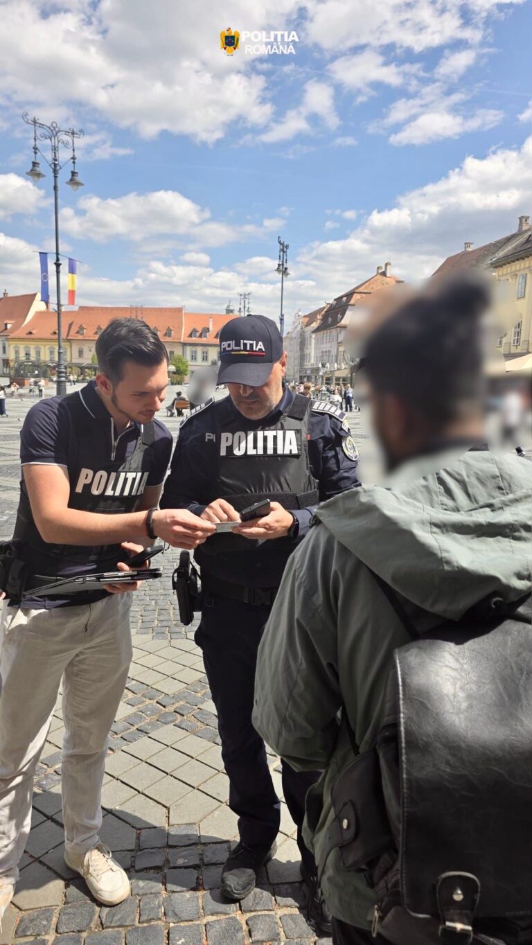 FOTO – Operațiune în forță în Sibiu și Șelimbăr: poliția a verificat sute de persoane și zeci de afaceri