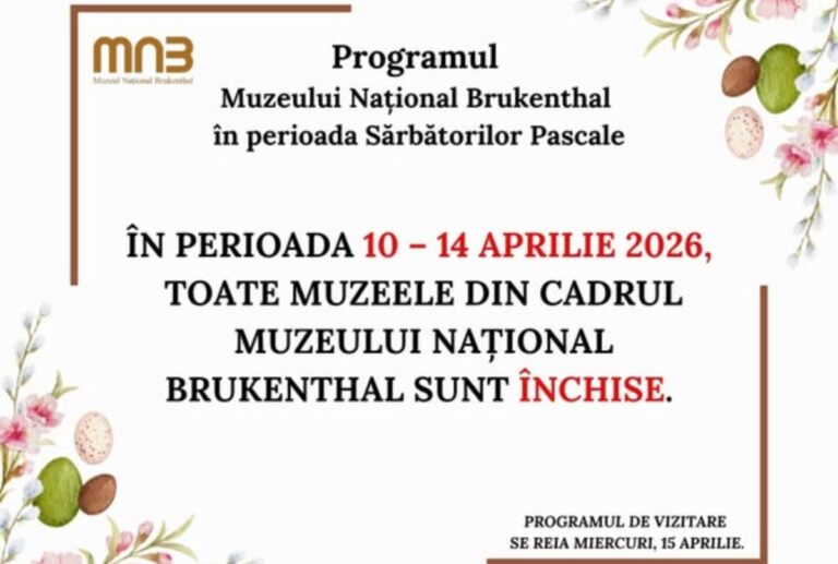Programul Muzeului Național Brukenthal de Paște 2026 – Orar și zile de închidere