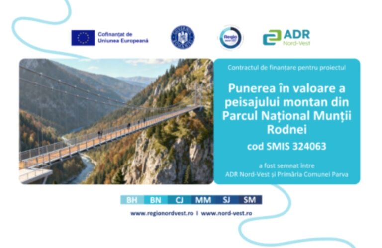 Pod suspendat de 620 m, în Parva: cel mai înalt din Europa, investiție de 6 milioane de euro în Munții Rodnei