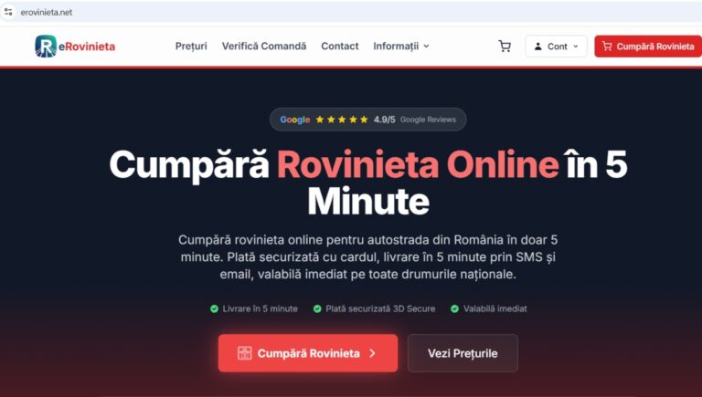 Rovinietă cumpărată mai scump online: CNIR avertizează asupra unui portal neautorizat care percepe comision de 12%