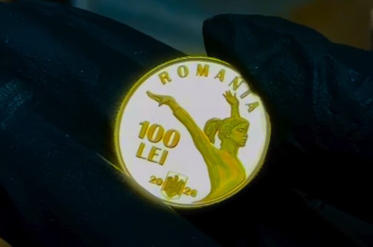 BNR lansează monede aniversare dedicate Nadiei Comăneci, la 50 de ani de la primul 10 olimpic din istoria gimnasticii
