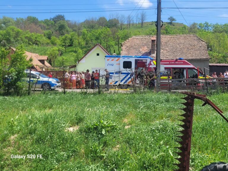 VIDEO/FOTO – Scene de groază în județul Sibiu: căruțaș în comă după un impact devastator cu un stâlp