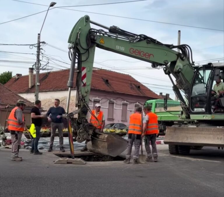 VIDEO – Primarul Mediașului cere refacerea lucrărilor: „Bugetul local nu va plăti greșelile constructorilor”
