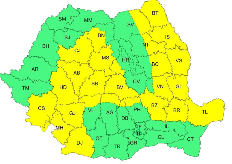 Vijeliile se apropie de Sibiu: meteorologii anunță rafale puternice și vreme instabilă