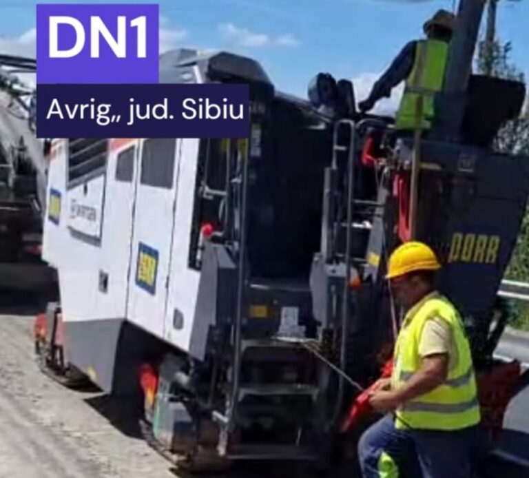 VIDEO: Schimbare majoră pe DN1, la Avrig: a început construcția unui sens giratoriu într-o intersecție intens circulată