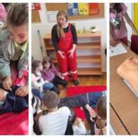 Crucea Roșie Filiala Sibiu: 150 de copii, implicați în demonstrații interactive de prim ajutor, în grădinițele din oraș