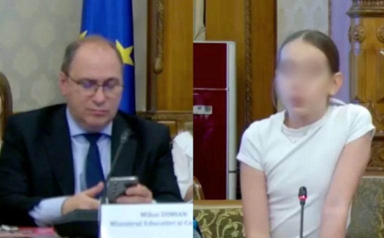 „Voi ne distrugeți copilăria!” Discursul sfâșietor al unei eleve de clasa a V-a în fața ministrului Educației