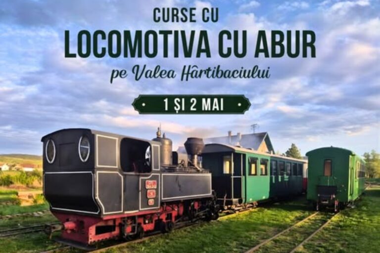 Trenuri cu abur pe Valea Hârtibaciului: experiență de neuitat, de 1-2 mai, cu Mocănița de la Cornățel