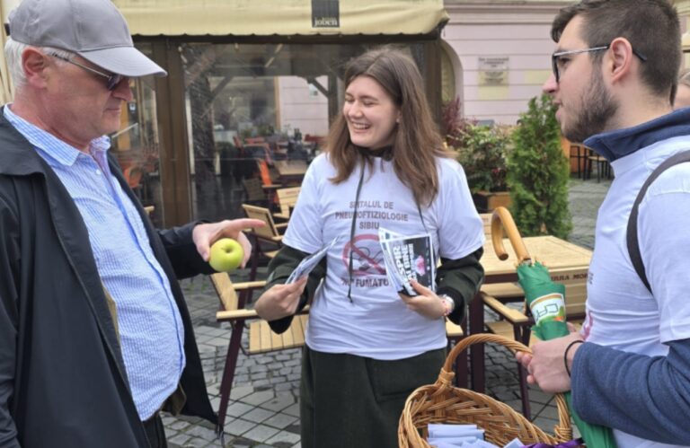 Mere contra țigări la Sibiu: Campania „Respiră liber” revine cu acțiuni antifumat și spirometrii gratuite