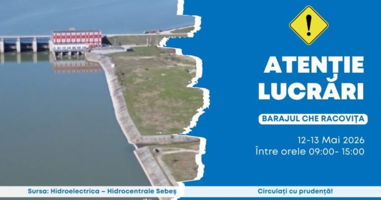 Trafic restricționat între Tălmaciu și Racovița. Lucrări la barajul CHE Racovița, timp de două zile