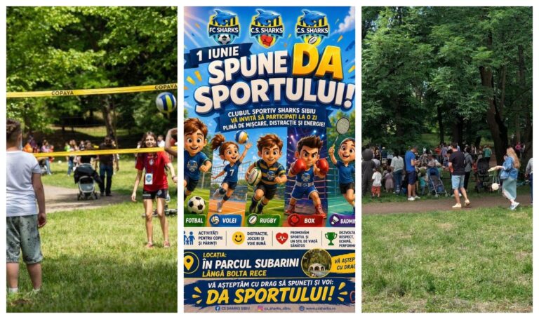 De 1 Iunie la Sibiu: „Spune DA Sportului!” revine în Parcul Sub Arini cu activități interactive, concursuri și premii pentru copii