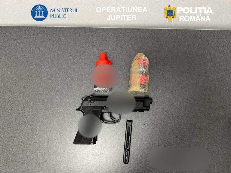 FOTO – Operațiunea JUPITER ajunge în Sibiu: armă și 3.000 de alice, ridicate de la un tânăr de 25 de ani