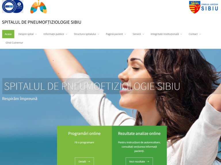 Fără cozi și fără telefoane! Sibienii își pot programa consultațiile online la Spitalul de Pneumoftiziologie