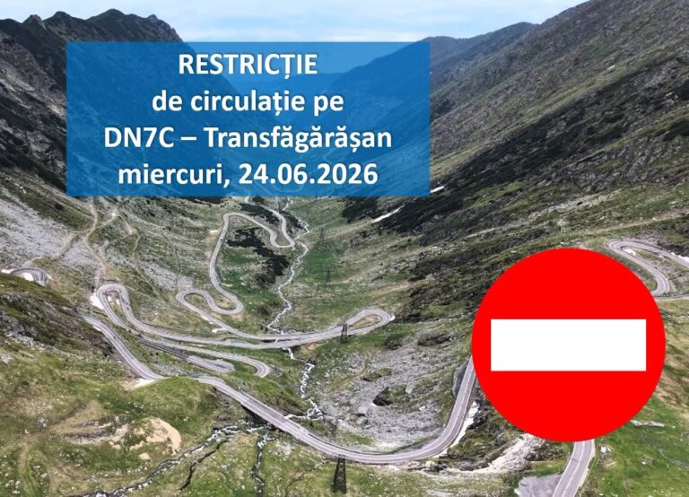 Circulația pe Transfăgărășan va fi oprită miercuri în mai multe rânduri
