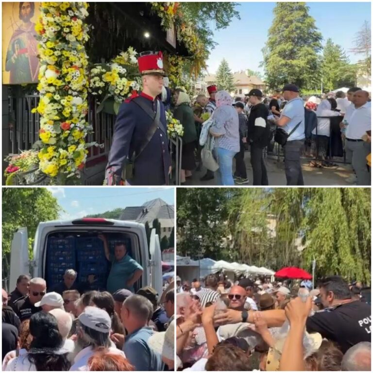 FOTO/VIDEO – Sarmalele au provocat haos după slujbă: salvatorii au cerut disperat culoar pentru ambulanțe