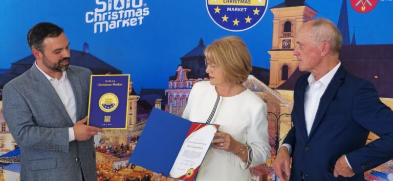 VIDEO. Târgul de Crăciun de la Sibiu a primit distincția europeană „Excellent European Christmas Market”. A fost selectat dintre 600 de târguri