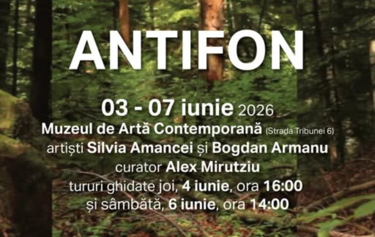 Expoziția „Antifon”, semnată de Silvia Amancei și Bogdan Armanu, se deschide la Muzeul de Artă Contemporană din Sibiu