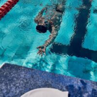 David Popovici, în finala de 50 m liber la Trofeul Sette Colli 2026. Românul s-a calificat cu al doilea timp