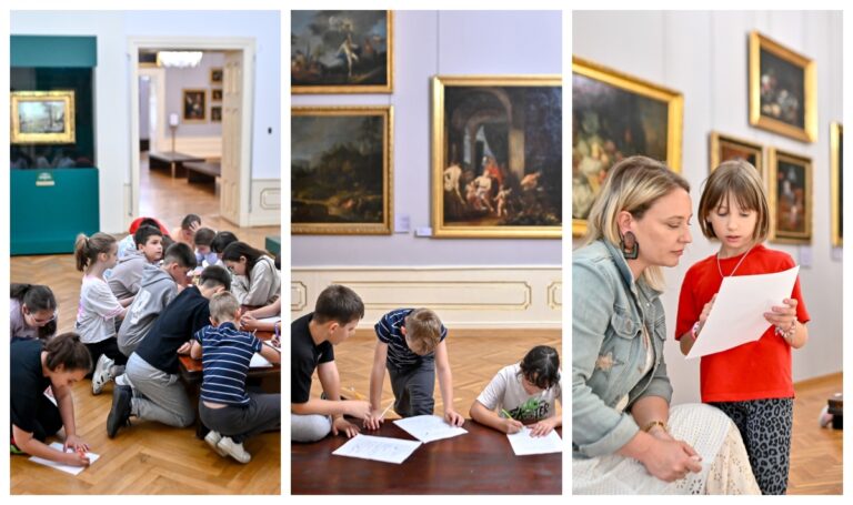 Educația prin artă prinde viață la Muzeul Național Brukenthal: Elevii unei școli din Sibiu au transformat galeriile într-o sală de clasă interactivă