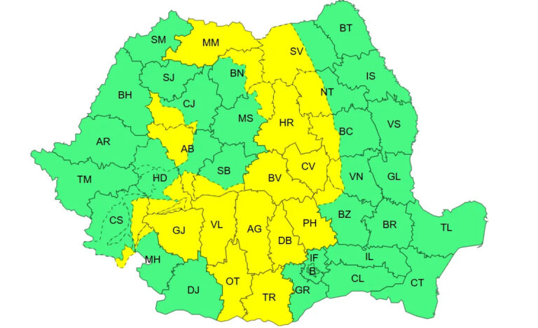 ALERTĂ METEO: Temperaturi de până la 37°C, nopți tropicale și vijelii puternice. Sudul județului Sibiu, sub avertizare