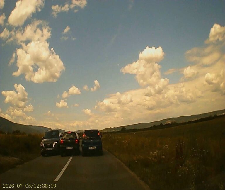 FOTO/VIDEO: O manevră care putea distruge mai multe vieți. Depășire de COȘMAR între Poplaca și Orlat