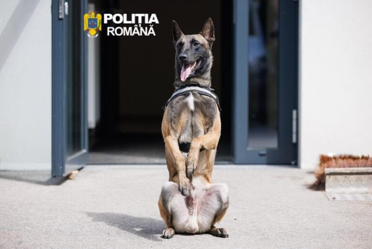 FOTO – PREMIERĂ la IPJ: Polițiștii din Sibiu au prima echipă canină specializată în descoperirea cadavrelor și a urmelor biologice
