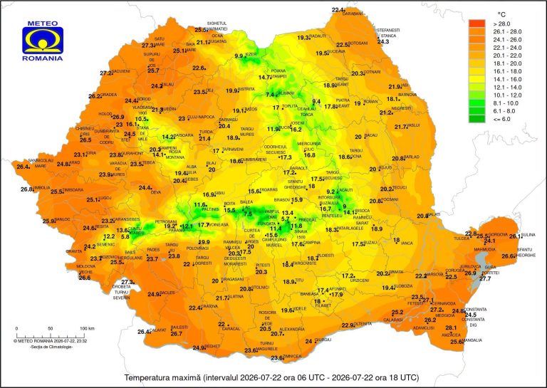 România ÎNGHEAȚĂ în plină vară! Zi istorică: recorduri de frig spulberate pe 22 iulie