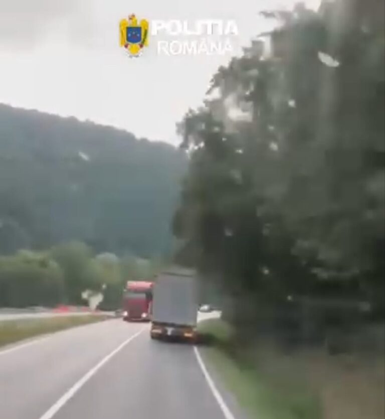 VIDEO – Cursă a GROAZEI pe DN1: un TIR condus de un șofer BEAT a pus în pericol zeci de vieți