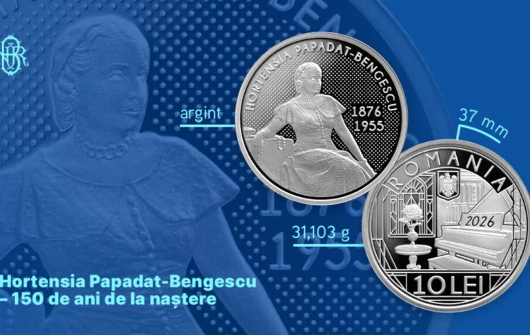 BNR pune în circulație o monedă din argint dedicată Hortensiei Papadat-Bengescu. Cât costă și unde poate fi cumpărată